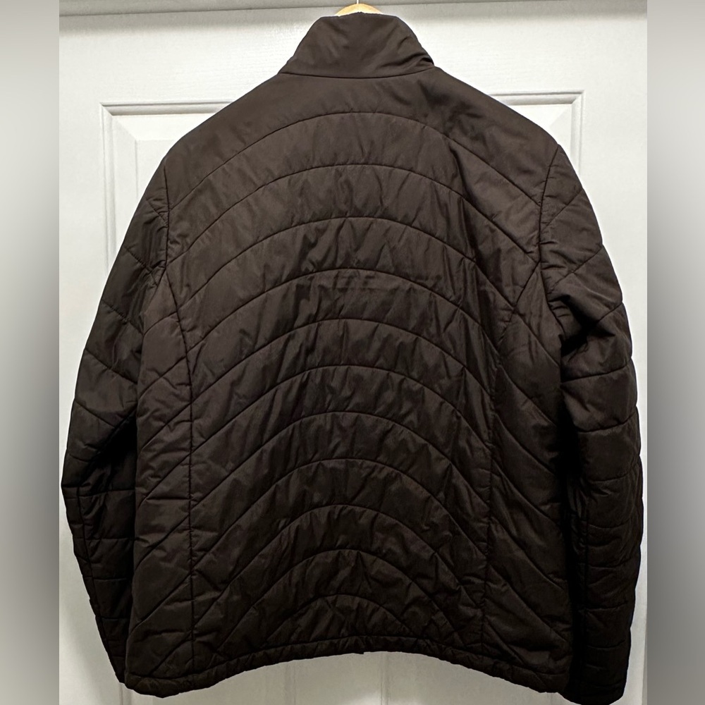 Lands End Quilted Puffer Jacket Brown Pink Womens Size Large - Picture 2 of 4